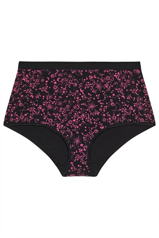 YOURSET 5 PACK Plus Size Pink Celestial Print Full Briefs | Yours Clothing 9