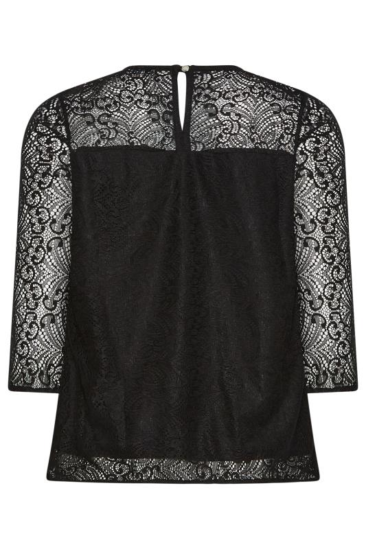 M&Co Black Long Sleeve Lace Blouse | M&Co  7