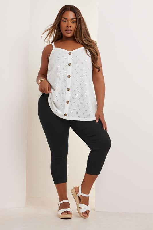 YOURS Curve Black Cropped JENNY Stretch Jeggings