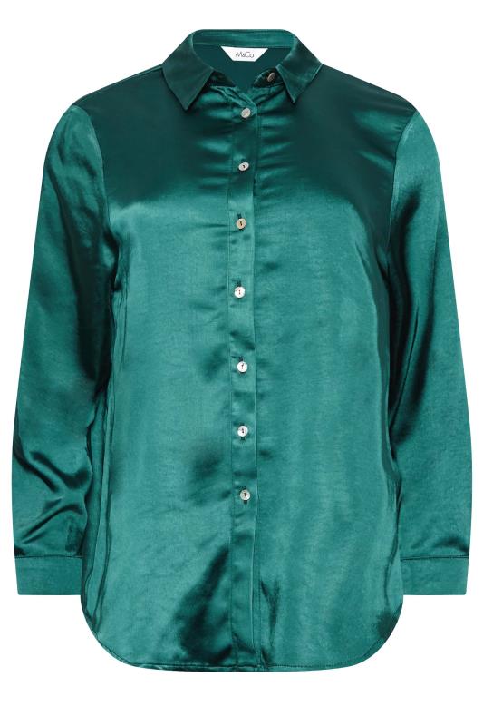 M&Co Emerald Green Satin Shirt | M&Co 6