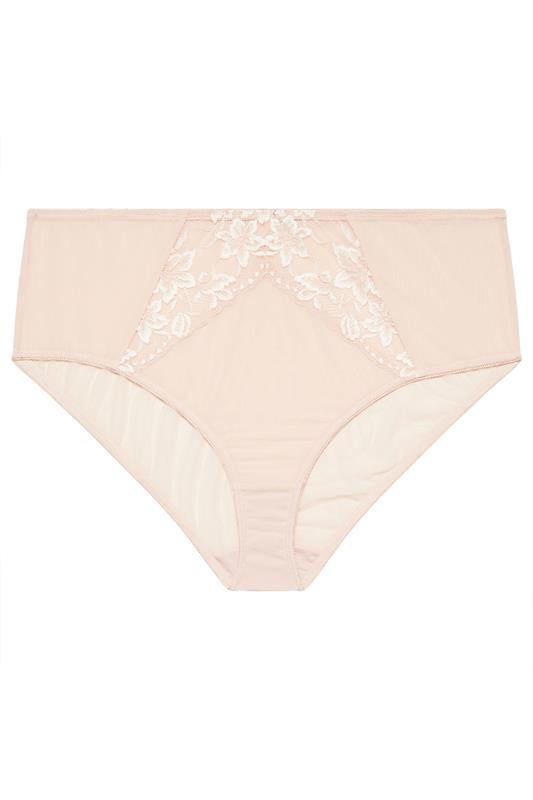 YOURS Plus Size Pink Floral Lace Front Full Briefs | Yours Clothing 5