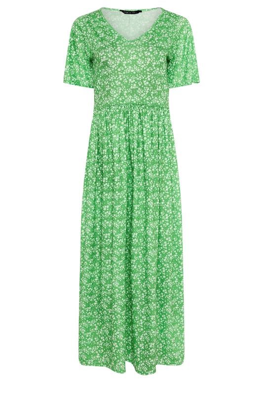  M&Co Green Floral V-Neck Maxi Dress