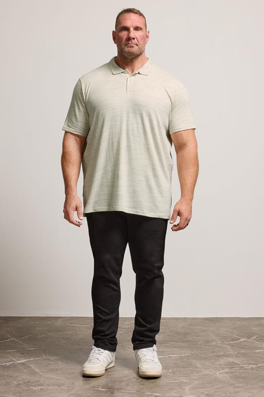 BadRhino Big & Tall Cream Marl Polo Shirt | BadRhino 2