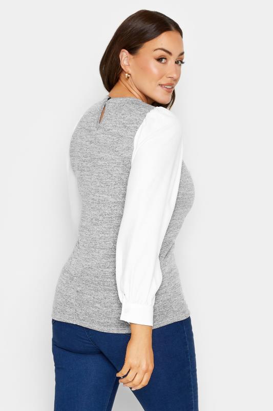 M&Co Women's Grey Contrast Long Sleeve Top | M&Co 3