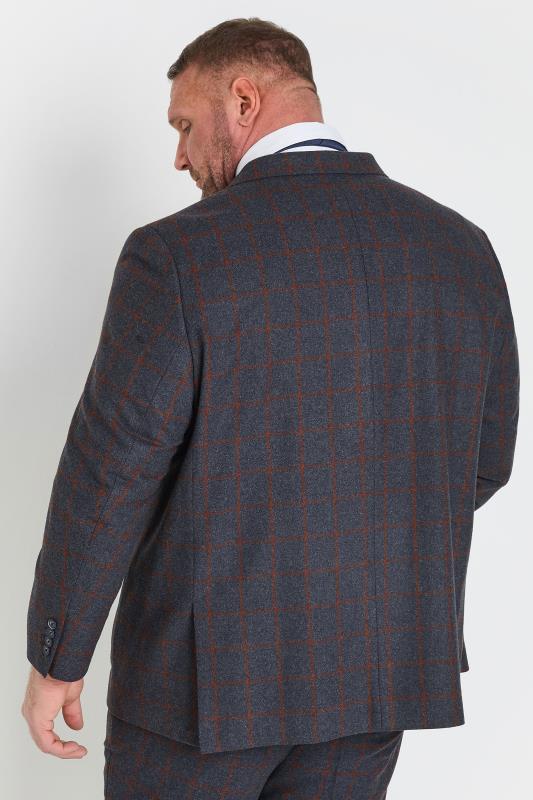 BadRhino Tailoring Big & Tall Blue & Red Checked Suit Jacket | BadRhino 8
