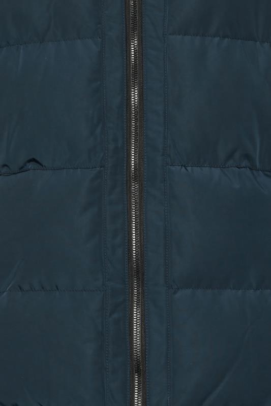 BadRhino Big & Tall Teal Blue Hooded Logo Puffer Jacket | BadRhino 2