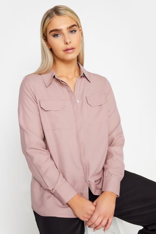 Women's  M&Co Dusky Pink Utility Shirt