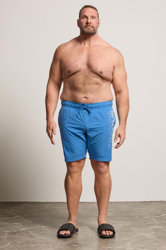 JACK & JONES Big & Tall 2 Pack Celestial Blue Swim Shorts | BadRhino 2