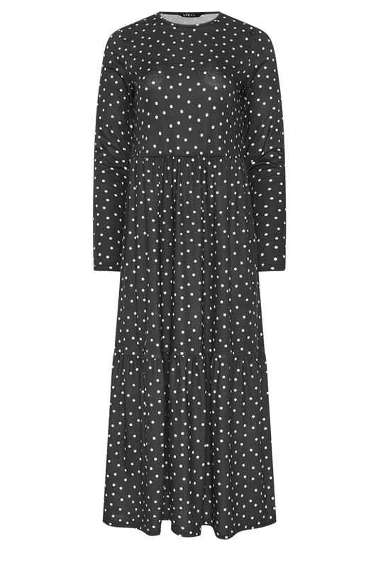 LTS Tall Women's Black Polka Dot Midi Dress | Long Tall Sally 5