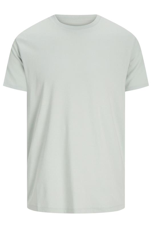 JACK & JONES Big & Tall Purtain Grey Basic T-Shirt | BadRhino 1