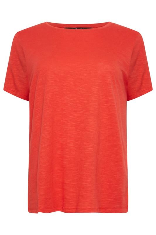 M&Co Red Short Sleeve Cotton Blend T-Shirt | M&Co