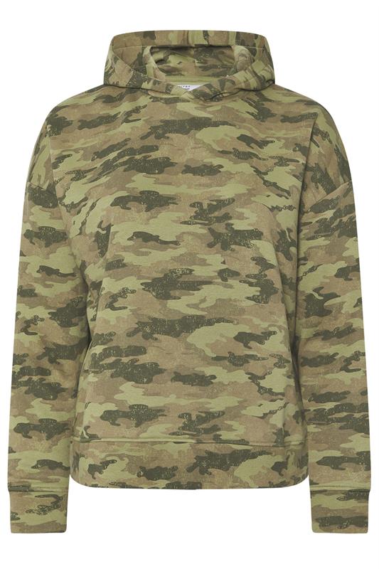 LIMITED COLLECTION Plus Size Khaki Green Print Hoodie | Yours Clothing 6