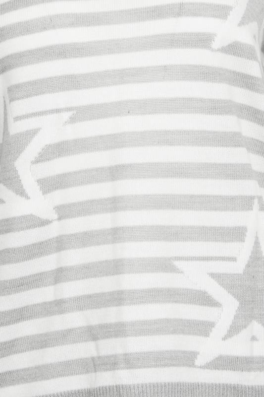 M&Co Grey Stripe Star Print Jumper | M&Co 5
