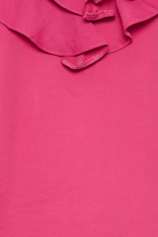 M&Co Hot Pink Frill Front Blouse | M&Co 5