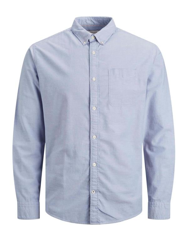 JACK & JONES Big & Tall Light Blue Oxford Shirt | BadRhino 1