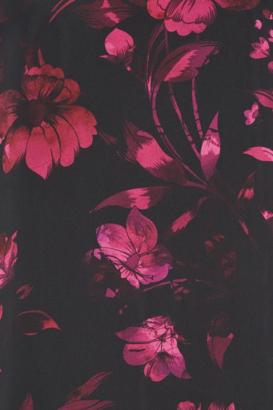 M&Co Black Floral Print Flute Sleeve Shift Dress | M&Co 6