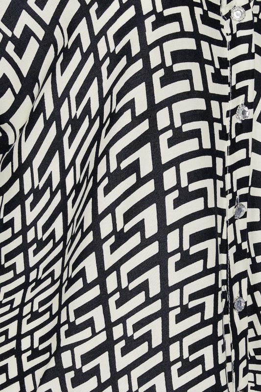 M&Co White Geometric Print Short Sleeve Shirt | M&Co 5