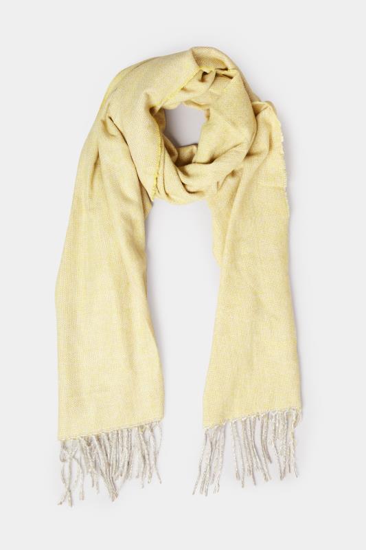 Yellow Tassle Trim Scarf | Yours Clothing 2