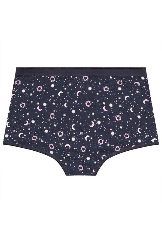 YOURSET 5 PACK Plus Size Navy Blue Celestial Print Shorts | Yours Clothing 10