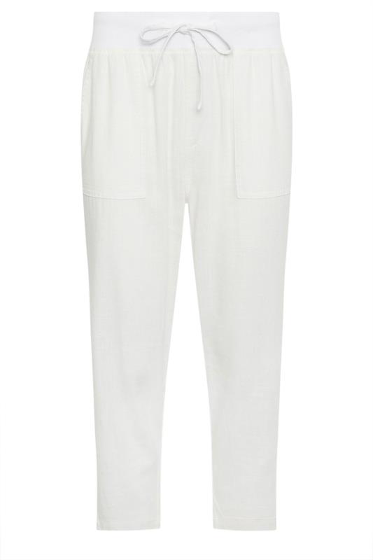 M&Co White Linen Cropped Joggers | M&Co 5