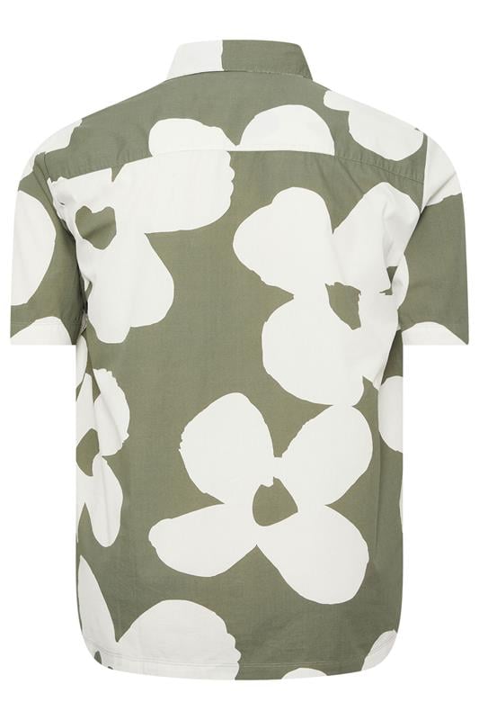 BadRhino Big & Tall Green Flower Poplin Shirt | BadRhino 6