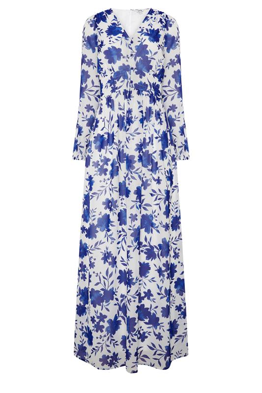 LTS Tall Women's Blue & White Floral Maxi Dress | Long Tall Sally 1