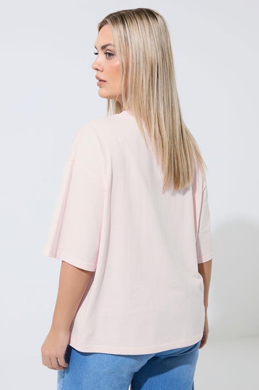 LIMITED COLLECTION Plus Size Pink 'All You Need Is Love & Flowers' T-Shirt | Yours Clothing 2