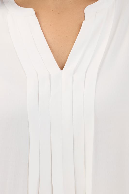 EVANS Plus Size Ivory Pleat Front Blouse | Evans 6