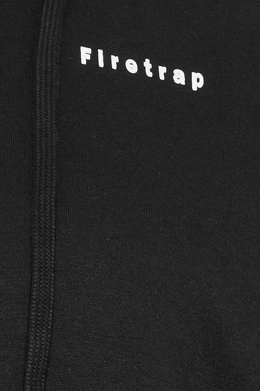FIRETRAP Big & Tall Black Zip Through Hoodie | BadRhino 2