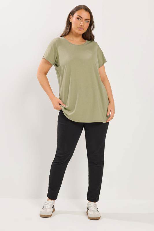 YOURSET 3 PACK Plus Size Chocolate Brown & Pink Core T-Shirts | Yours Clothing 5