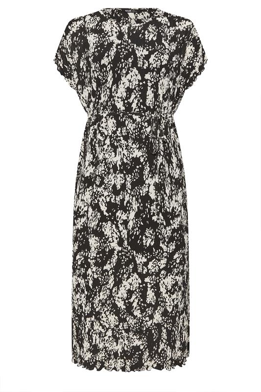 YOURS Plus Size Black Abstract Print Plisse Maxi Dress | Yours Clothing 6