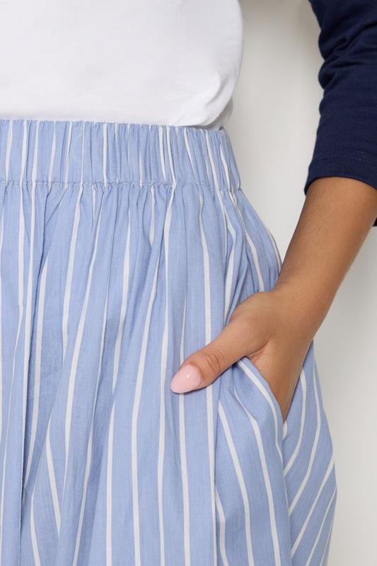 PixieGirl Petite Women's Blue Stripe Maxi Skirt | PixieGirl  4