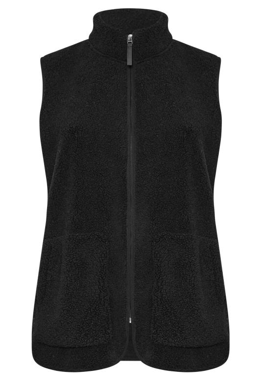 YOURS Plus Size Black Teddy Borg Gilet | Yours Clothing 5