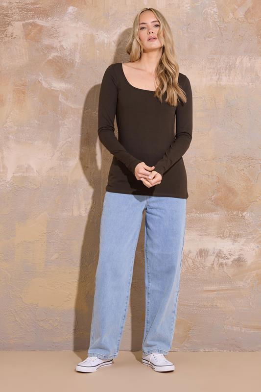 LTS Tall 2 PACK Brown & Green Square Neck Tops | Long Tall Sally 4