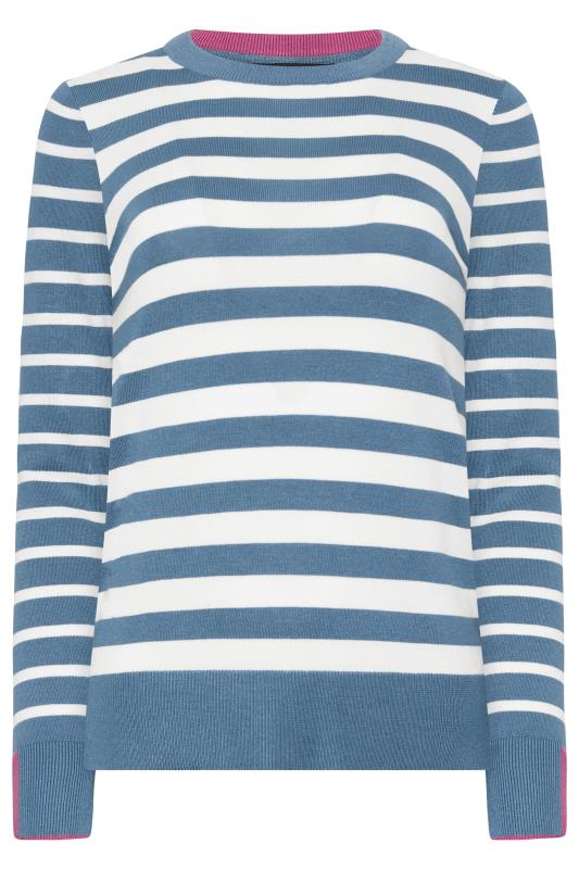 M&Co Blue & White Striped Jumper | M&Co 5
