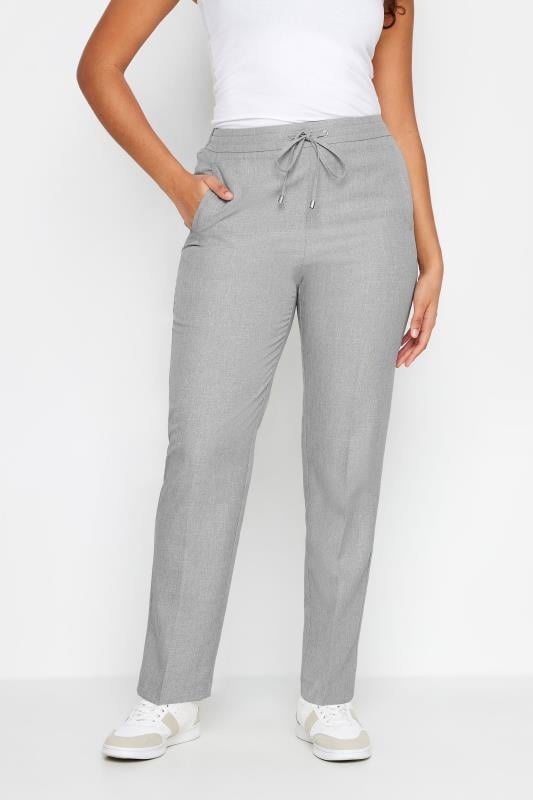 Women's  M&Co Grey Relaxed Tapered Trousers