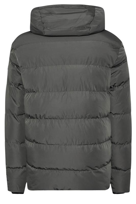 BadRhino Big & Tall Charcoal Grey Hooded Puffer Jacket 7