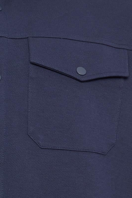 BadRhino Big & Tall Navy Blue Textured Jersey Shacket | BadRhino 6