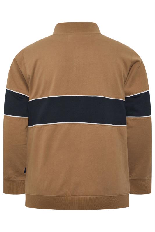 BadRhino Big & Tall Tan Brown Quarter Zip Sweatshirt | BadRhino 8