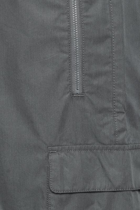 BadRhino Big & Tall Charcoal Grey Crinkle Nylon Cargo Shorts | BadRhino 2
