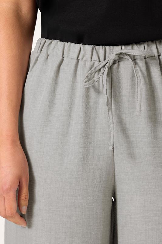 LTS Tall Women's Light Grey Textured Wide Leg Trousers | Long Tall Sally 4