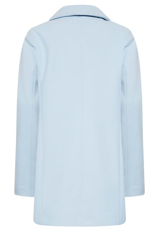 LTS Tall Women's Light Blue Double Breasted Brushed Jacket | Long Tall Sally 7