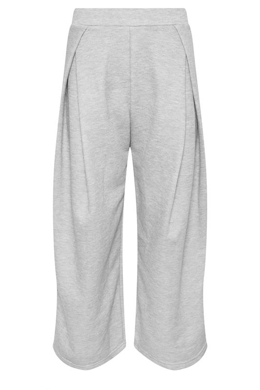 PixieGirl Petite Women's Grey Marl Pleated Wrap Trousers | PixieGirl  5