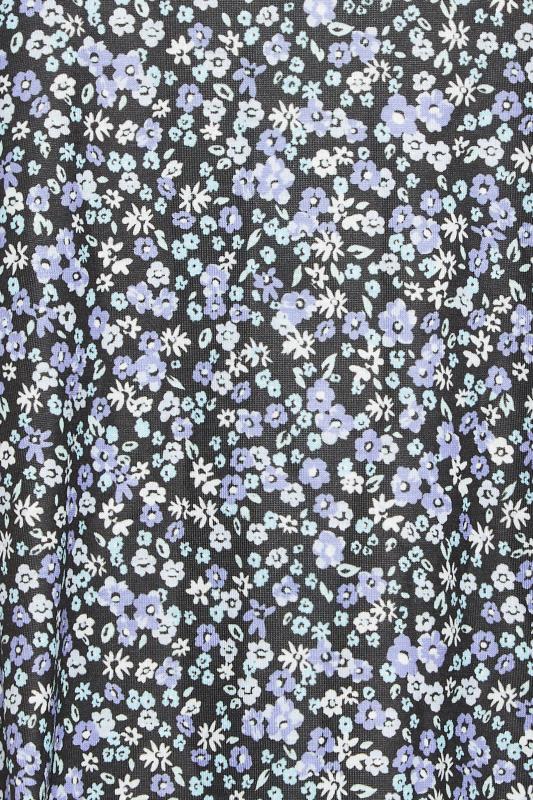 M&Co Petite Blue Ditsy Floral Print Top | M&Co 5