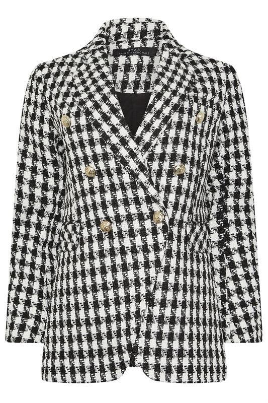 STAR Black Checked Double Breasted Blazer | StarByJM 6