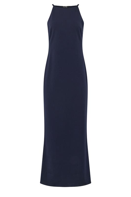 LTS Tall Women's Navy Blue High Neck Midi Dress | Long Tall Sally  5