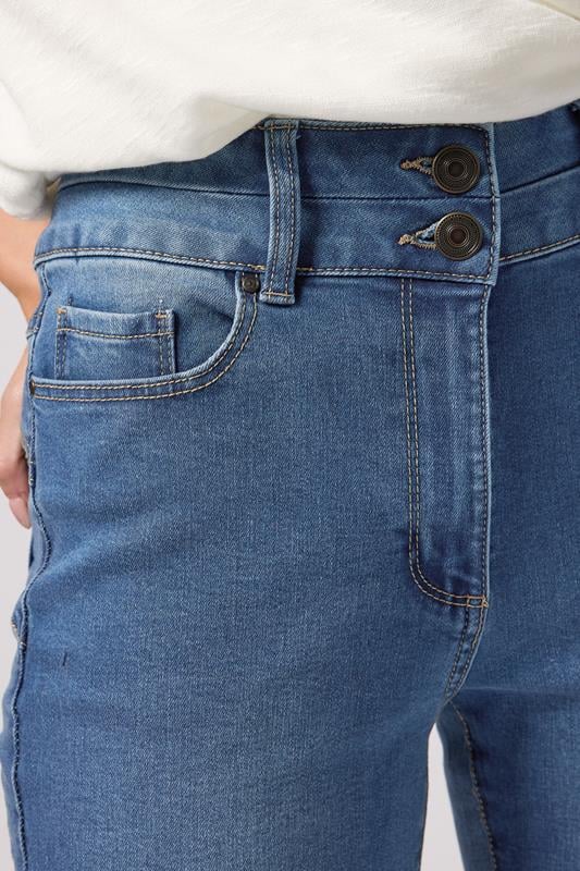 M&Co Mid Wash Blue Lift & Shape Kick Flare Jeans | M&Co 4