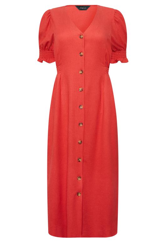 M&Co Red Button Through Midi Dress | M&Co  6