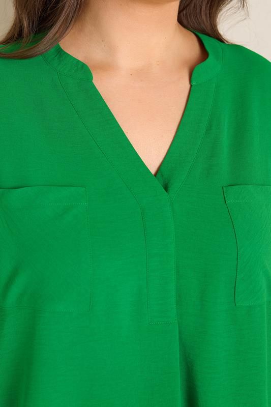 EVANS Plus Size Green Short Sleeve Utility Blouse | Evans  4