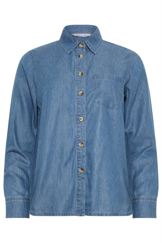 M&Co Petite Blue Long Sleeve Denim Shirt | M&Co 5